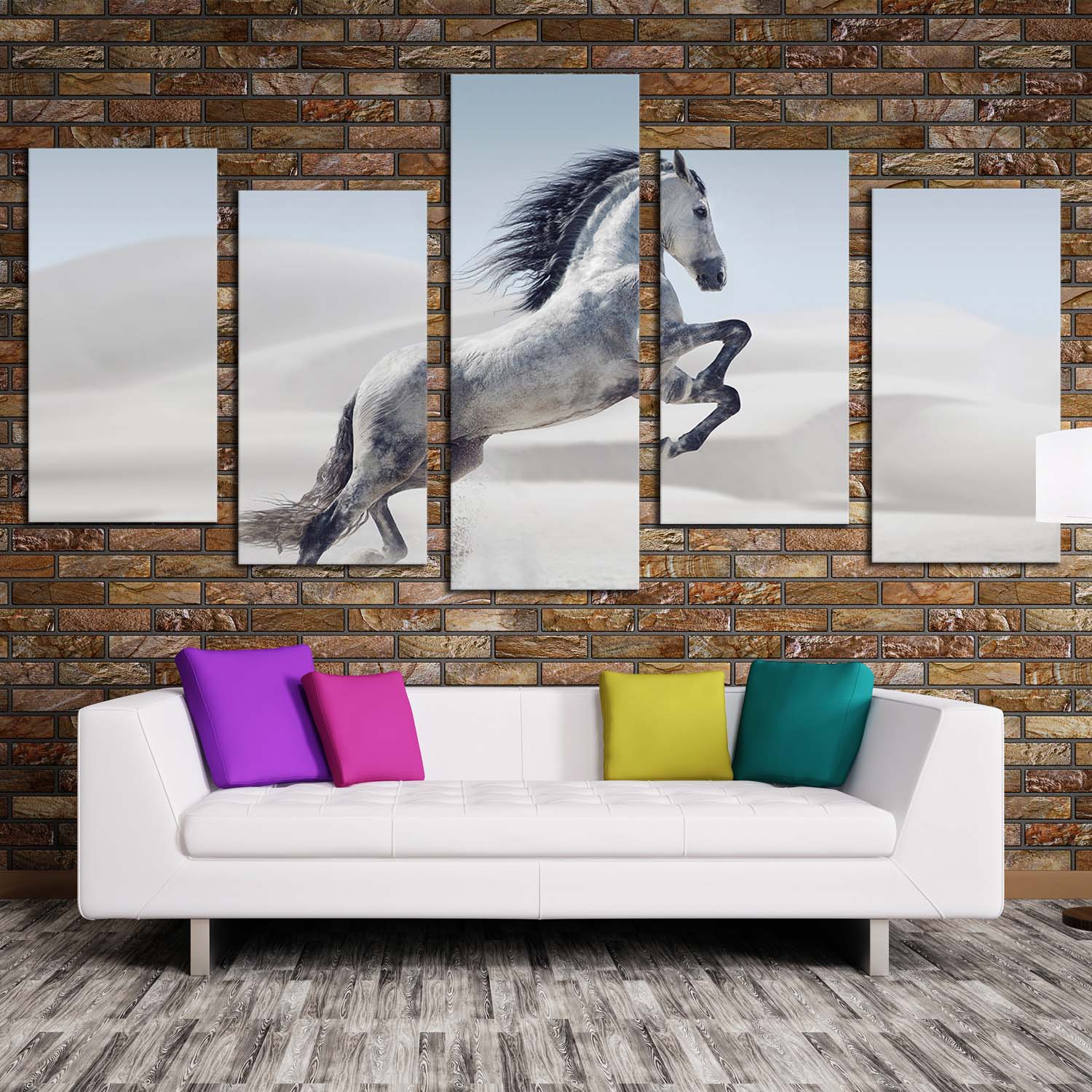 The Stunning Look Of A hot Wild Horse Print On Canvas!