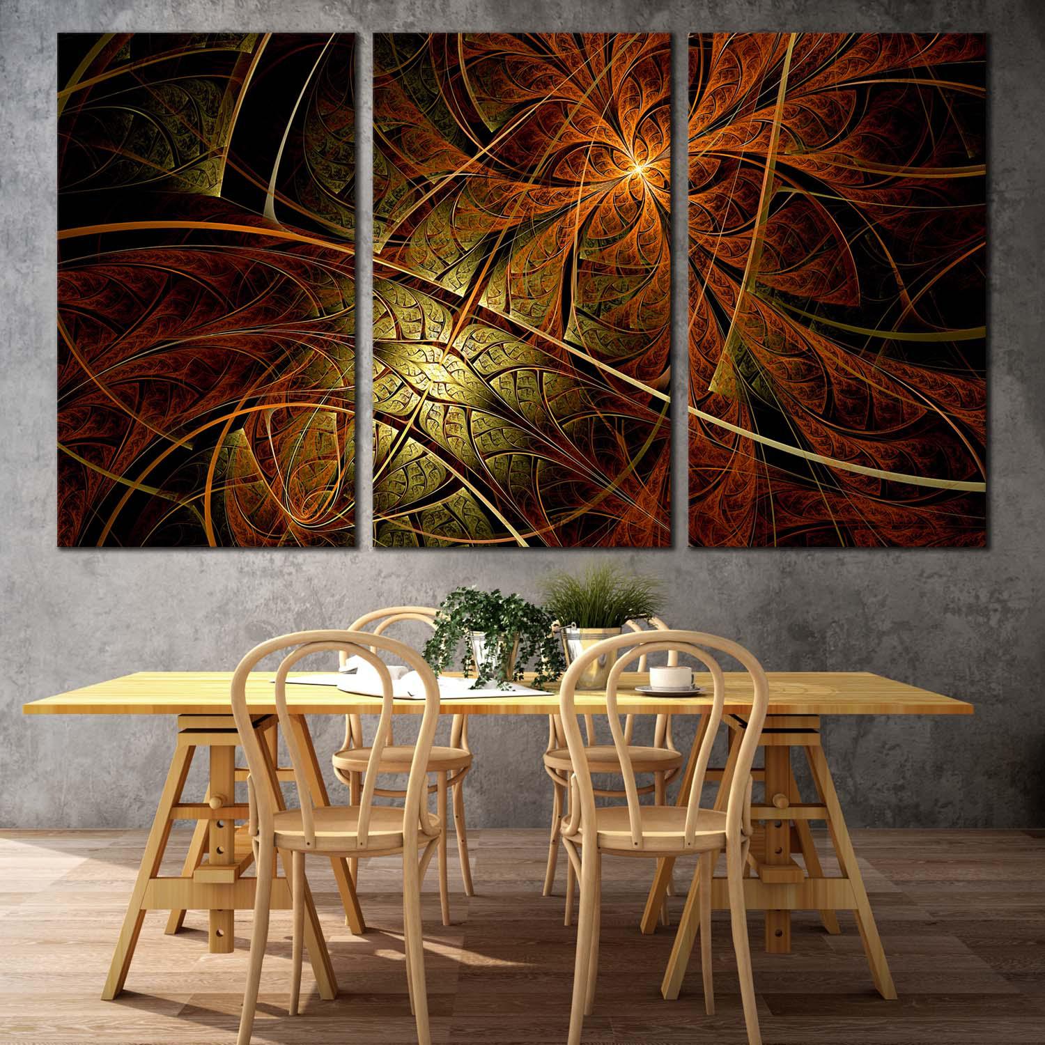 Fractal Flower Multi Panel Canvas Wall Art l by Stunning Canvas Prints