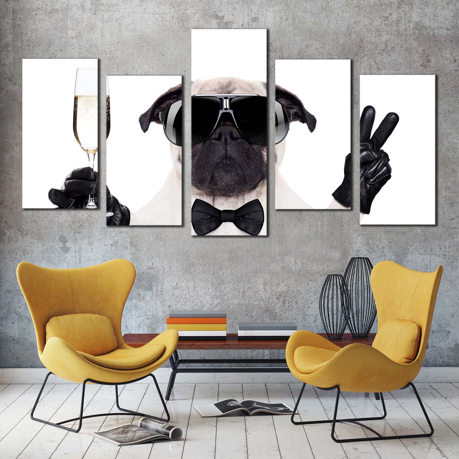 Funny dog hotsell canvas art