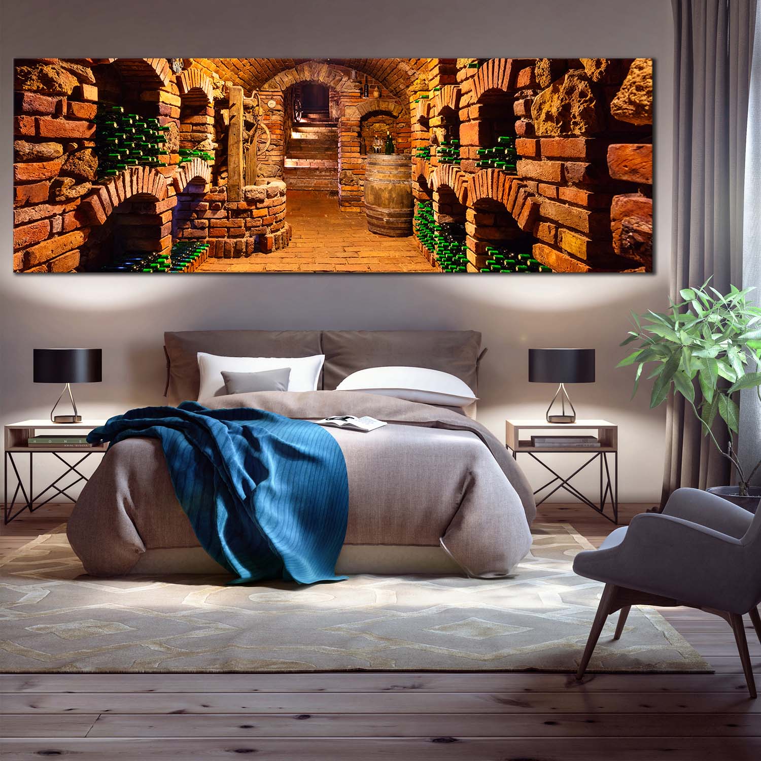 Wine cellar wall online art